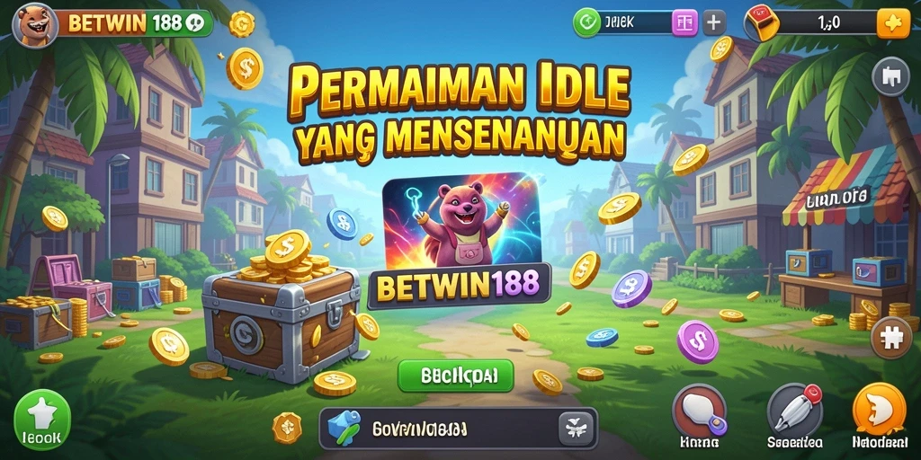 Tampilan game Idle BETWIN188 yang memukau dan penuh warna.