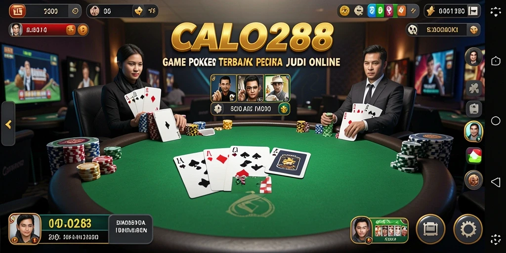 Tampilan gameplay Poker di CALO288 yang seru dan menarik.
