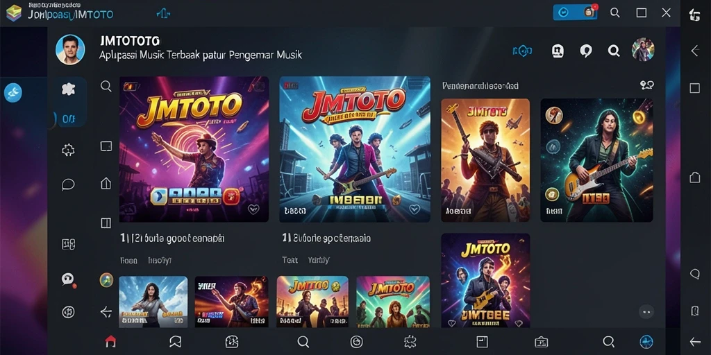 Tampilan gameplay aplikasi JMTOTO dengan fitur musik interaktif.