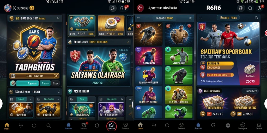 Tampilan menarik dari gameplay taruhan olahraga di R6R6.
