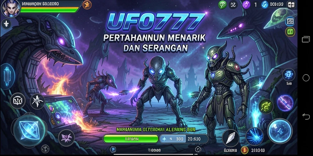Gameplay menegangkan saat mempertahankan menara dari serangan alien.