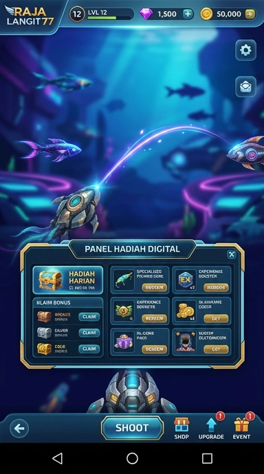 Screenshot antarmuka pengguna di rajalangit77 menunjukkan kemudahan navigasi.